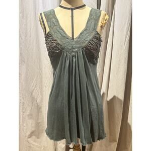 Vintage Ann Ferriday 100% Cotton And Pucker Sequins Fairy Tunic Top S